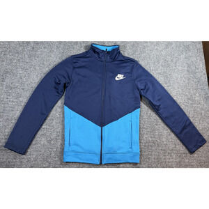 Nike Youth XL Full Zip Jacket Blue Athletic Lightweight Boys Swoosh Logo